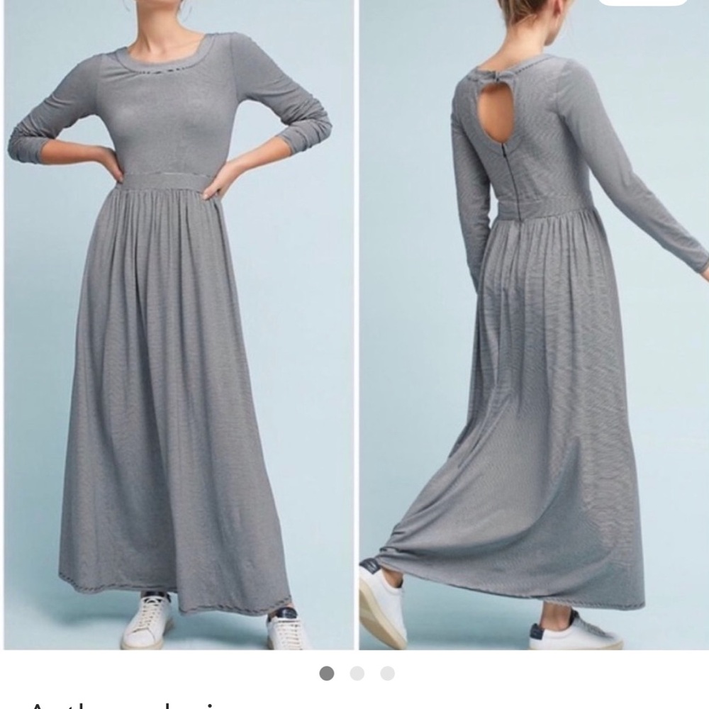 Anthropologie Sunday in Brooklyn Striped Boho Maxi Dress NWT Size S Fall Fashion